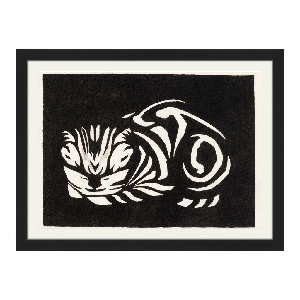 Woodcut Cat Julie De Graag Fine Art Print woodcut-cat-julie-de-graag-fine-art-print